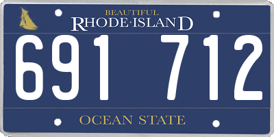 RI license plate 691712