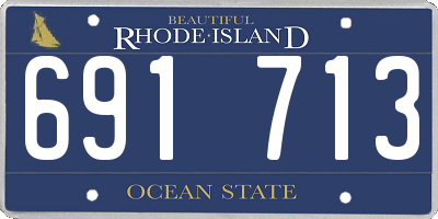 RI license plate 691713