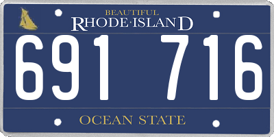 RI license plate 691716