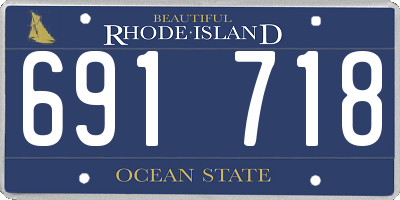 RI license plate 691718
