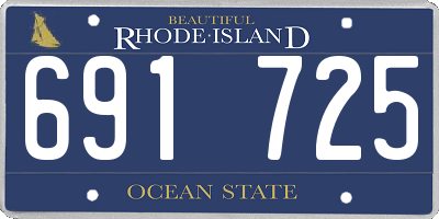RI license plate 691725
