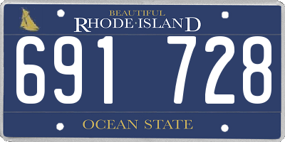 RI license plate 691728