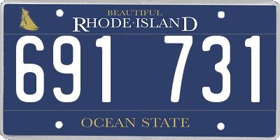 RI license plate 691731