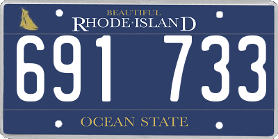 RI license plate 691733