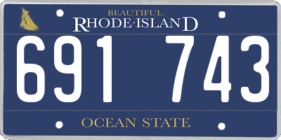 RI license plate 691743