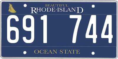 RI license plate 691744