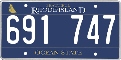 RI license plate 691747