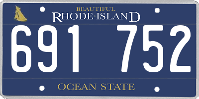 RI license plate 691752