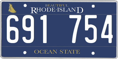 RI license plate 691754