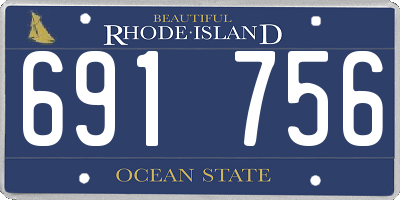RI license plate 691756