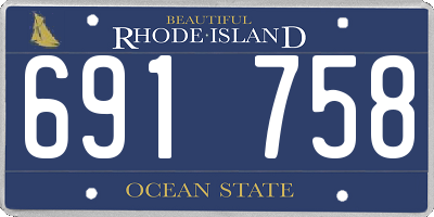 RI license plate 691758