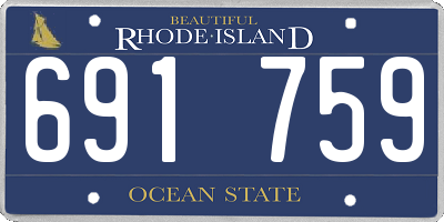 RI license plate 691759