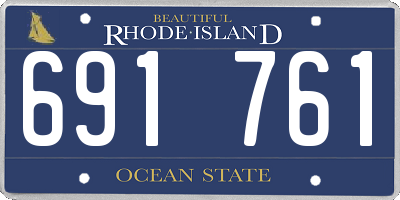RI license plate 691761
