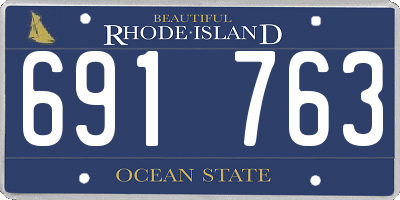 RI license plate 691763