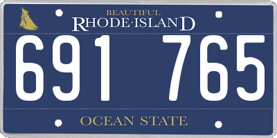 RI license plate 691765