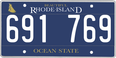 RI license plate 691769