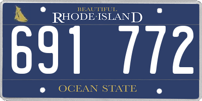 RI license plate 691772