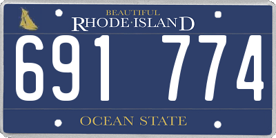 RI license plate 691774