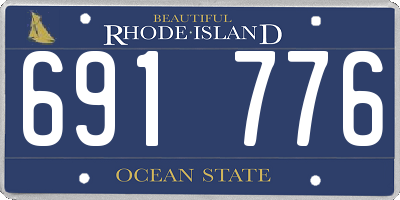 RI license plate 691776