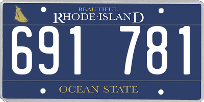 RI license plate 691781