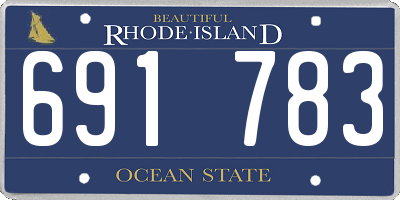 RI license plate 691783