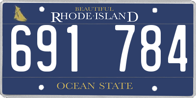 RI license plate 691784