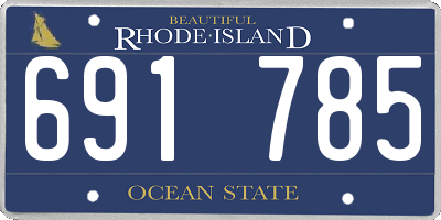 RI license plate 691785