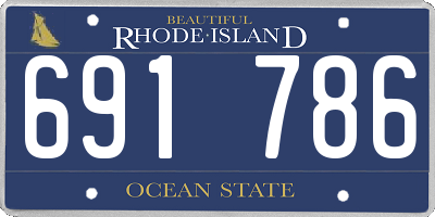 RI license plate 691786