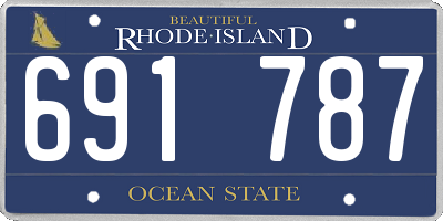 RI license plate 691787
