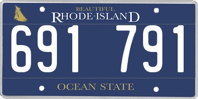 RI license plate 691791