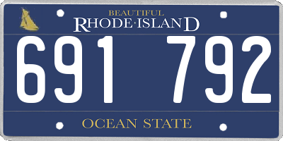 RI license plate 691792