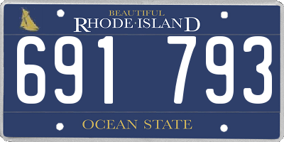 RI license plate 691793