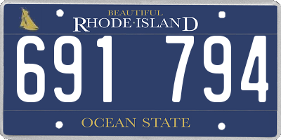 RI license plate 691794