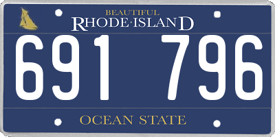 RI license plate 691796