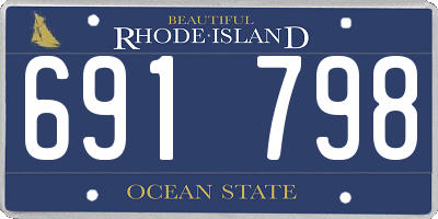 RI license plate 691798