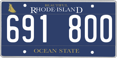 RI license plate 691800
