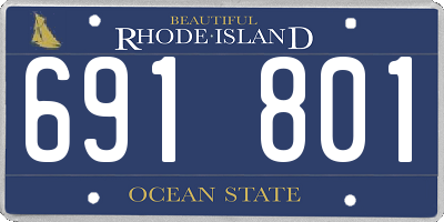 RI license plate 691801