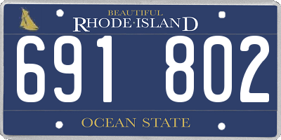 RI license plate 691802