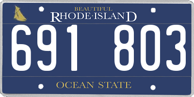 RI license plate 691803