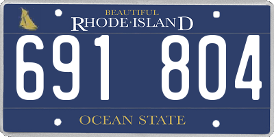 RI license plate 691804