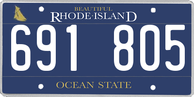 RI license plate 691805