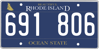 RI license plate 691806