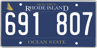 RI license plate 691807