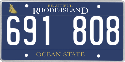 RI license plate 691808
