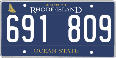 RI license plate 691809