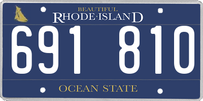 RI license plate 691810