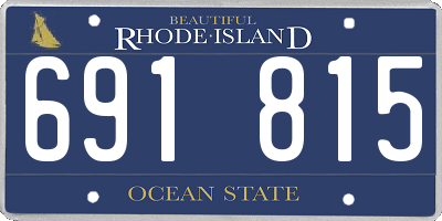 RI license plate 691815