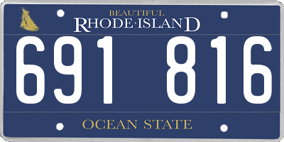 RI license plate 691816