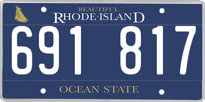 RI license plate 691817