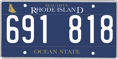 RI license plate 691818